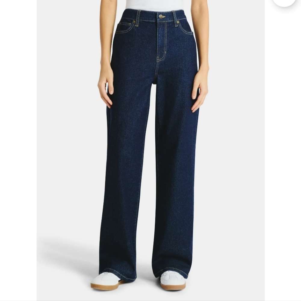 No Boundaries Women's Size XXL (20) High Rise Baggy Wide Leg Jeans NWT Indigo